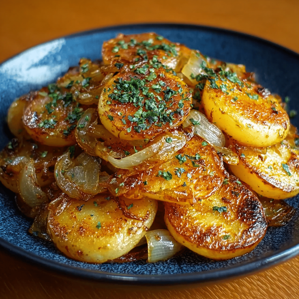 Oven Fried Potatoes & Onions Recipe - Recipe Image
