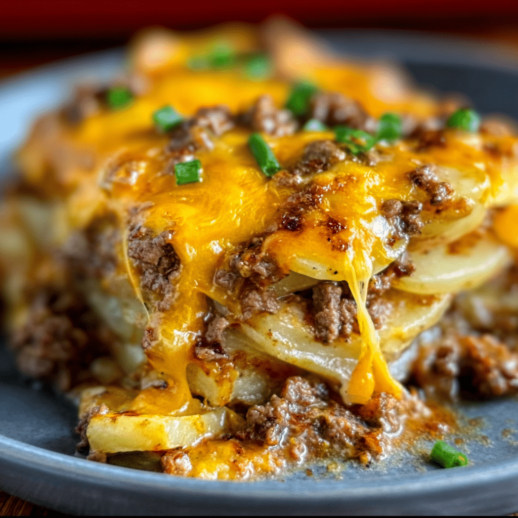 Ground Beef Casserole with Potatoes Recipe - Recipe Image