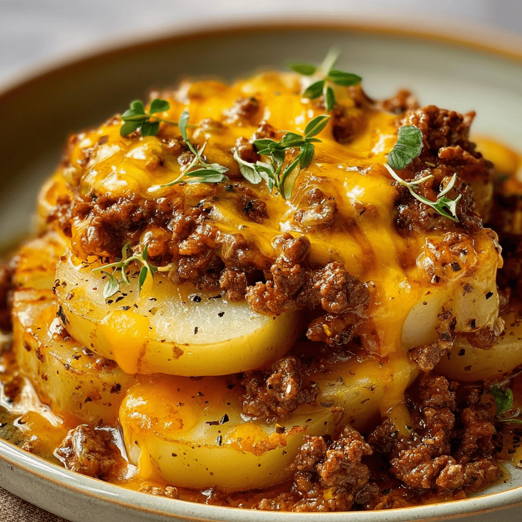 Ground Beef Casserole with Potatoes Recipe - Recipe Image