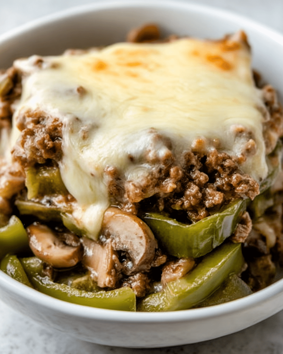 PHILLY CHEESESTEAK BOWLS – EASY LOW-CARB DINNER IDEA Recipe
