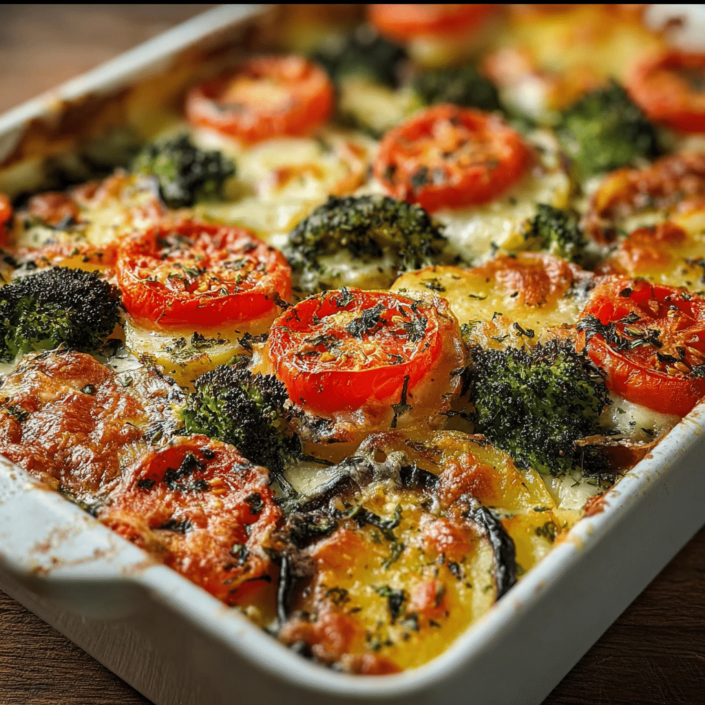 High-Protein Cottage Cheese Veggie Bake Recipe - Recipe Image