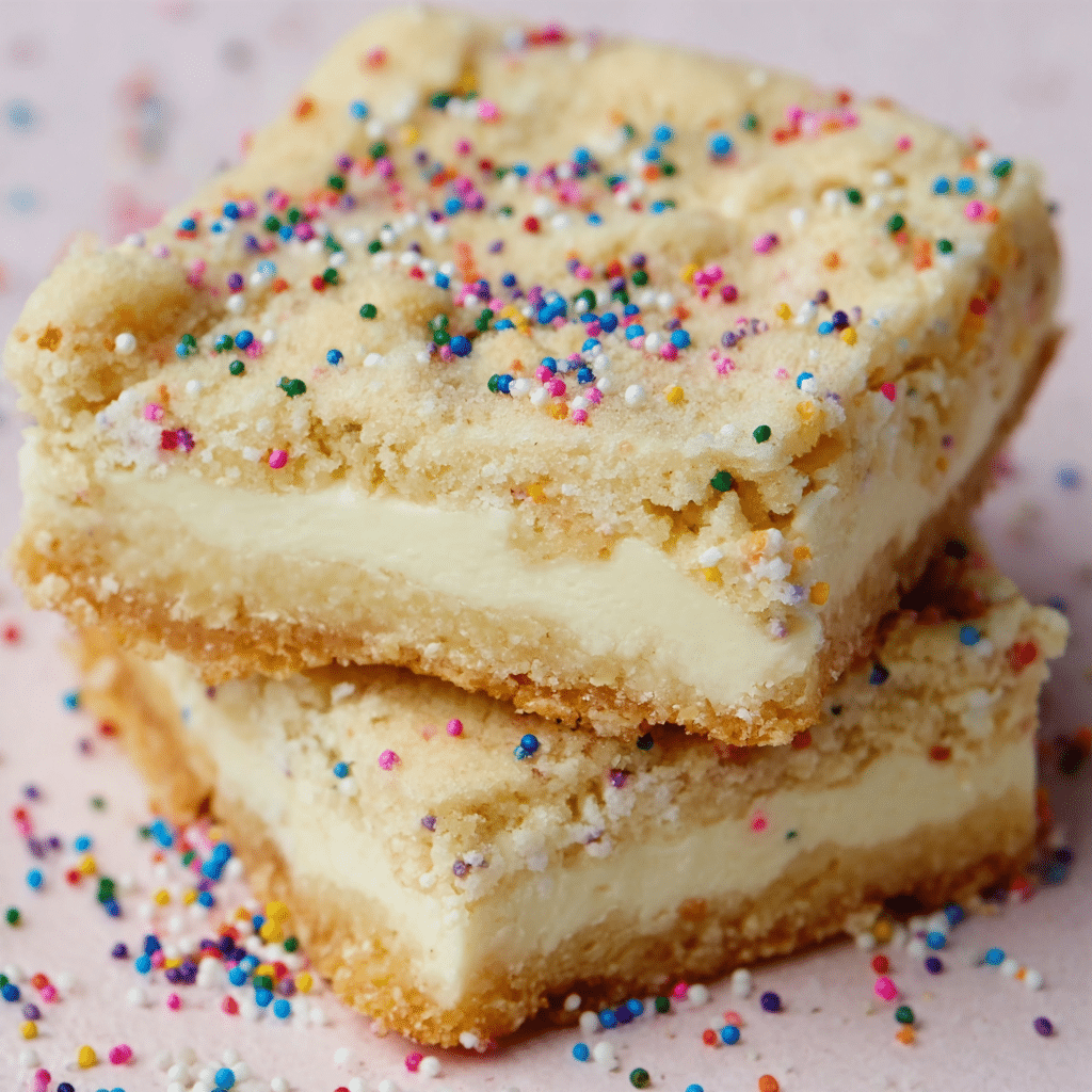 Easy ugar Cookie Cheesecake Bars Recipe - Recipe Image