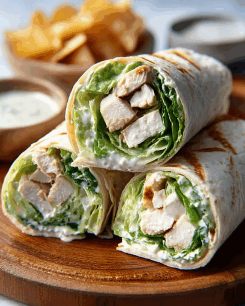 Chicken Caesar Salad Wraps Recipe