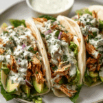 Shredded Chicken Tacos with Creamy Chimichurri Sauce Recipe