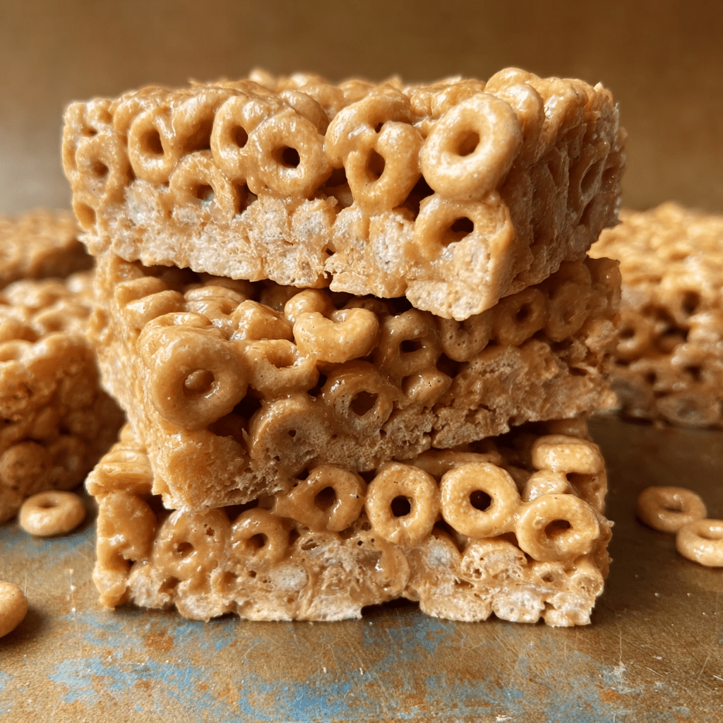 3 Ingredient Peanut Butter Cheerio Bars Recipe - Recipe Image