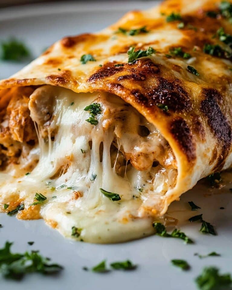 The Best Cheesy Garlic Chicken Wraps Recipe