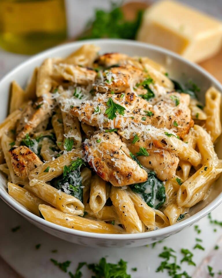 Garlic Parmesan Chicken Rigatoni Recipe