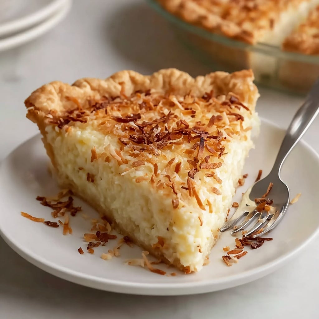 Coconut Custard Pie Recipe - Recipe Image