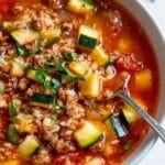 HEALTHY ZUCCHINI TOMATO ITALIAN SAUSAGE SOUP Recipe