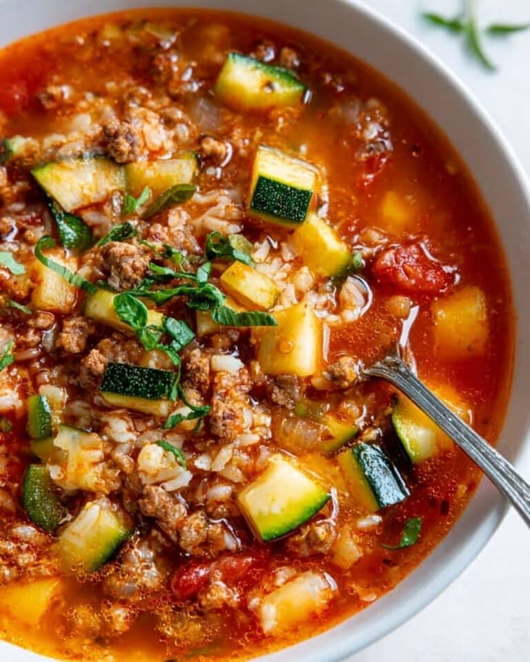 HEALTHY ZUCCHINI TOMATO ITALIAN SAUSAGE SOUP Recipe