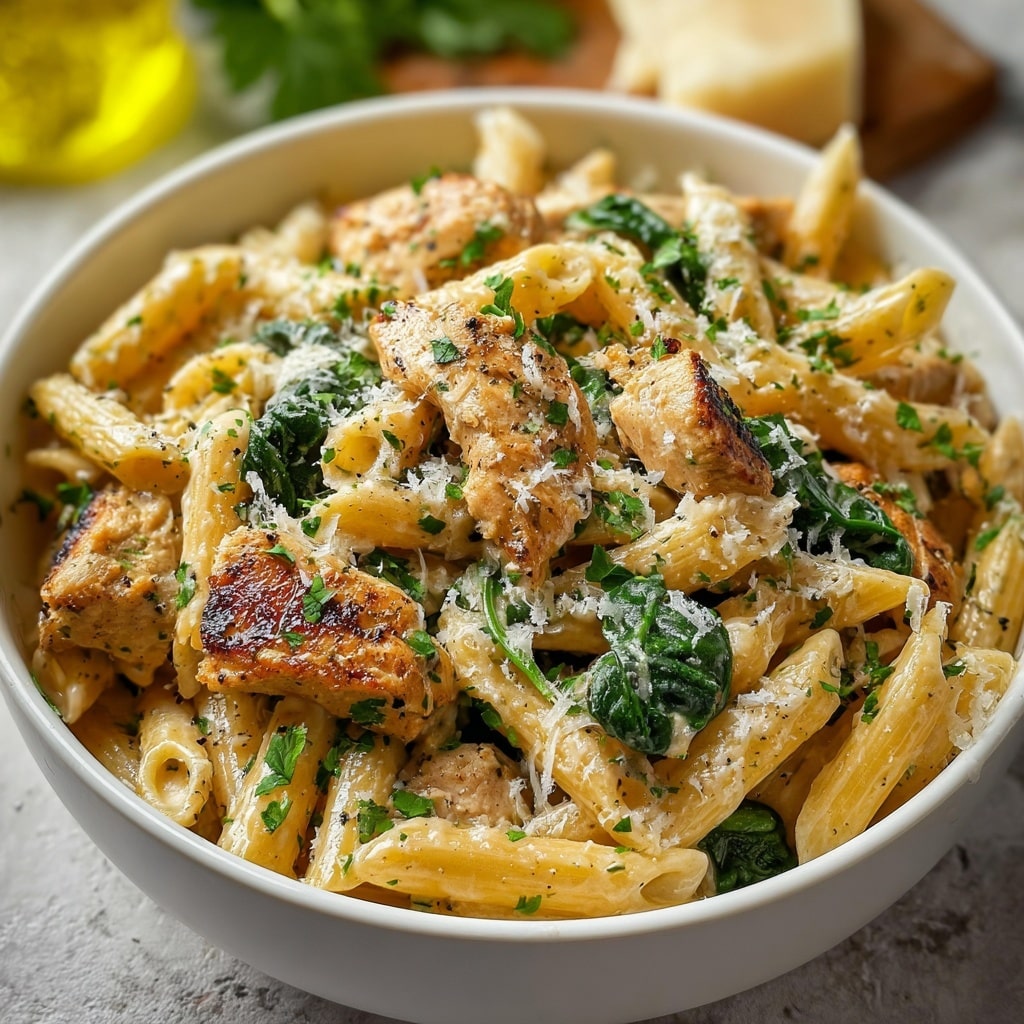 Garlic Parmesan Chicken Rigatoni Recipe - Recipe Image