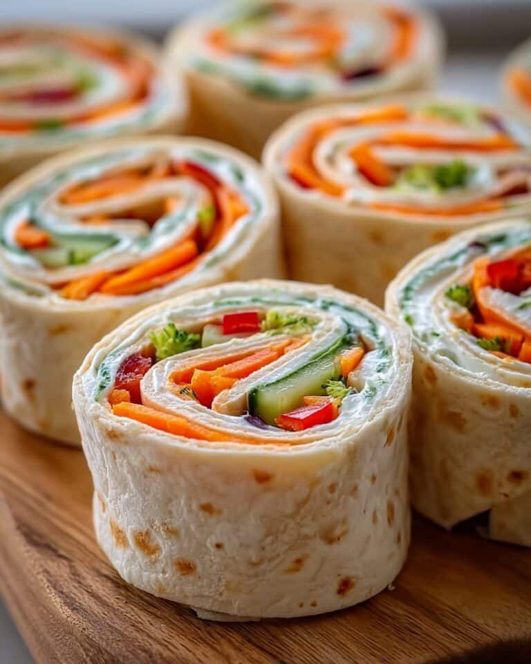 Fresh Vegetable Tortilla Roll Ups Recipe