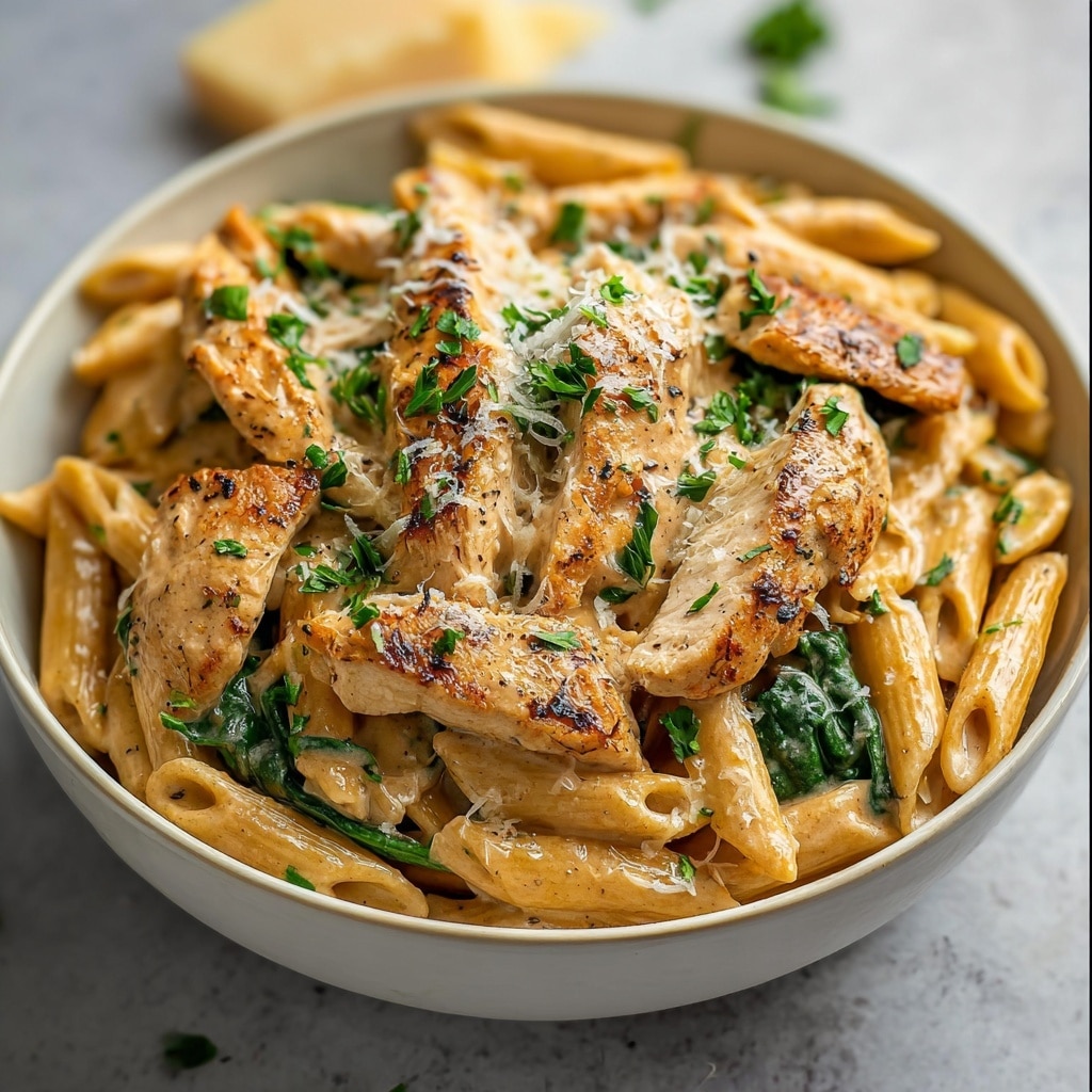 Garlic Parmesan Chicken Rigatoni Recipe - Recipe Image