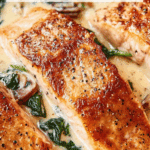 Tuscan Salmon with Parmesan Cream Sauce Recipe