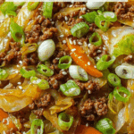 Healthy Chinese Ground Beef & Cabbage Stir Fry Recipe