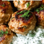 Greek Chicken Meatballs with Tzatziki Sauce Recipe