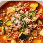 HEALTHY ZUCCHINI TOMATO ITALIAN SAUSAGE SOUP Recipe