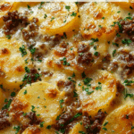 Cheesy Hamburger Potato Casserole Recipe