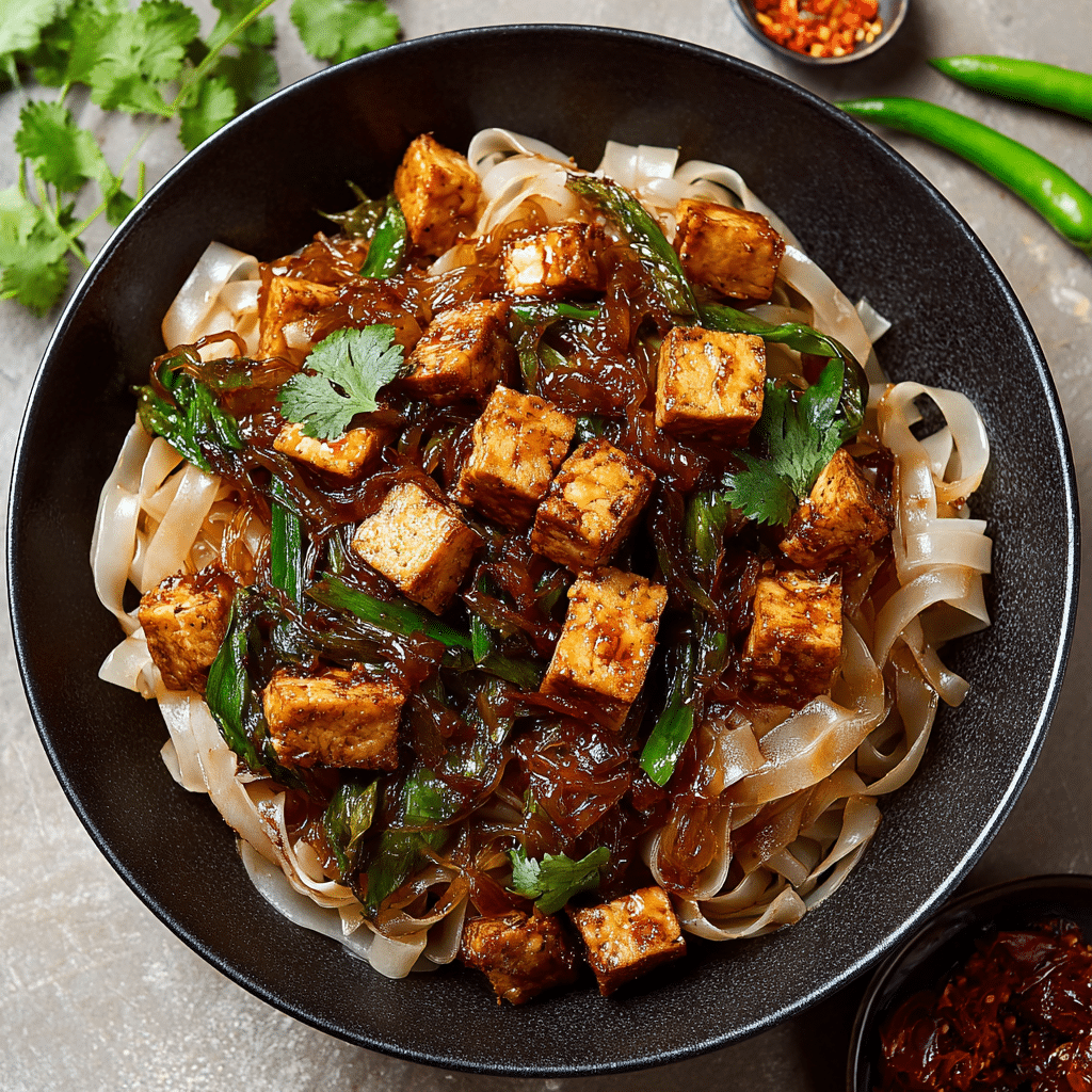 street style thai drunken noodles recipe - Recipe Image