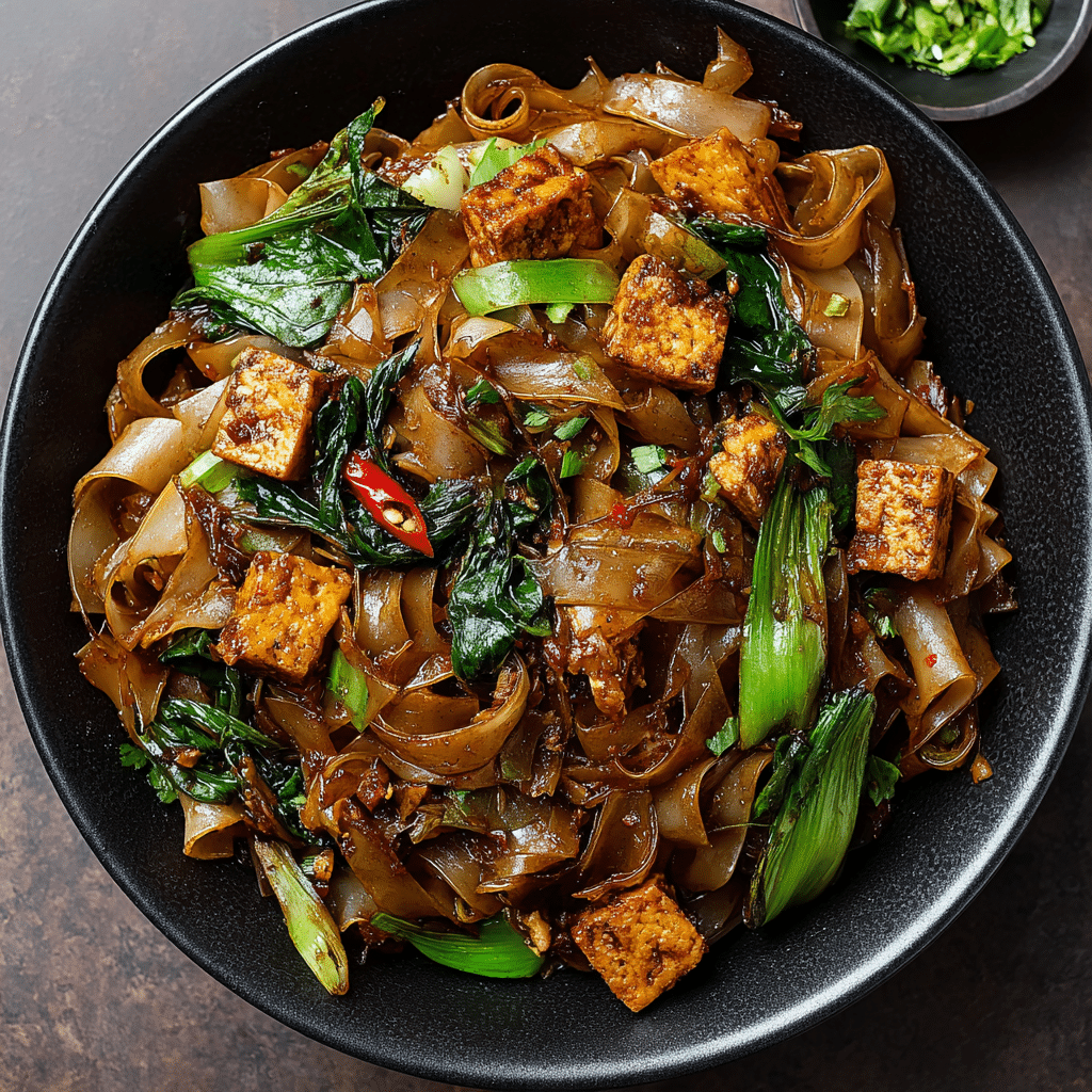 street style thai drunken noodles recipe - Recipe Image