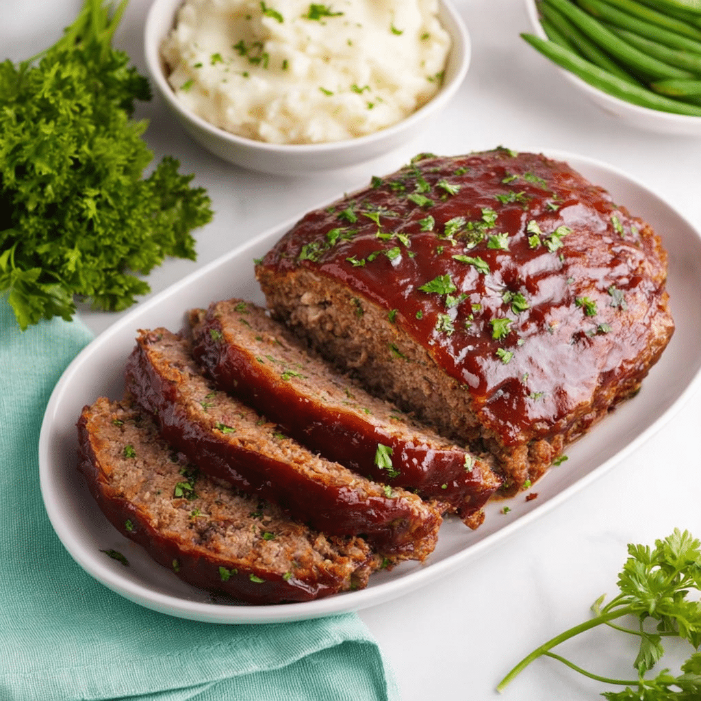 Crockpot Meatloaf with BBQ Sauce Recipe - Recipe Image