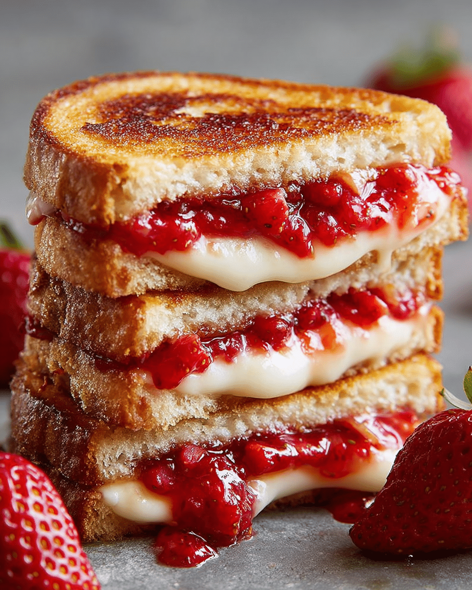 Fried Strawberry Cheesecake Sandwiches Recipe