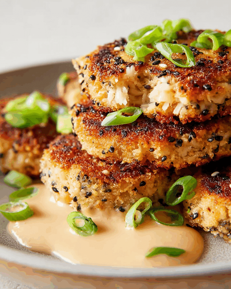 Bold Asian-Style Tuna Cakes with Spicy Mayo Recipe