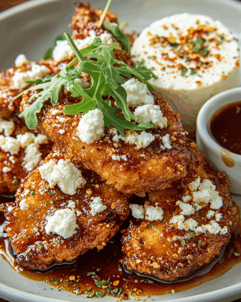 CRISPY HOT HONEY FETA CHICKEN Recipe