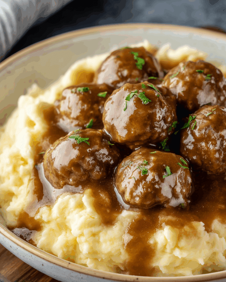 Tasty Slow Cooker Salisbury Steak Meatballs Recipe
