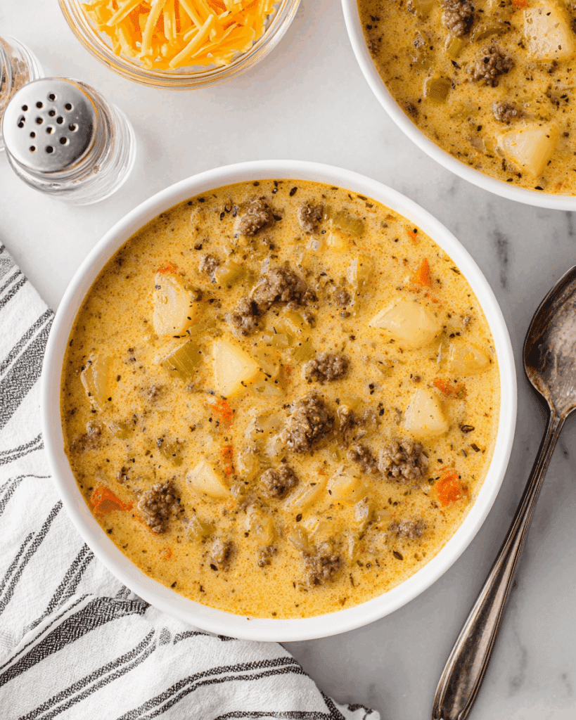 Recipe for Cheeseburger Soup Recipe