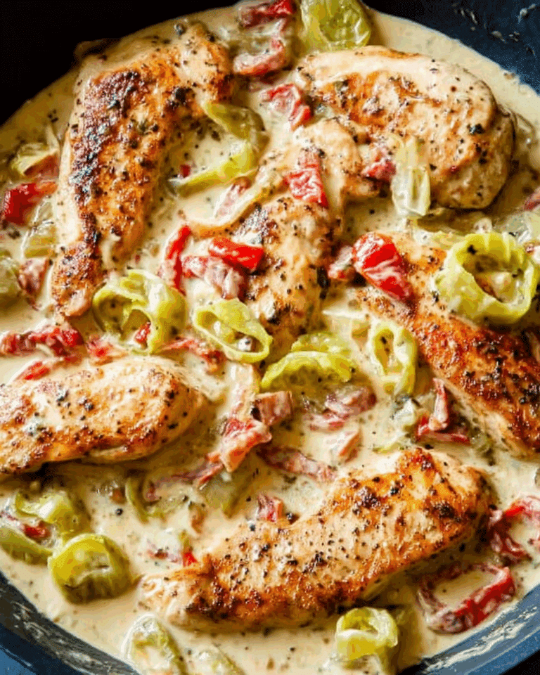 Creamy Pepperoncini Chicken Skillet Recipe