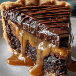 Rich and Gooey Caramel Brownie Pie Recipe