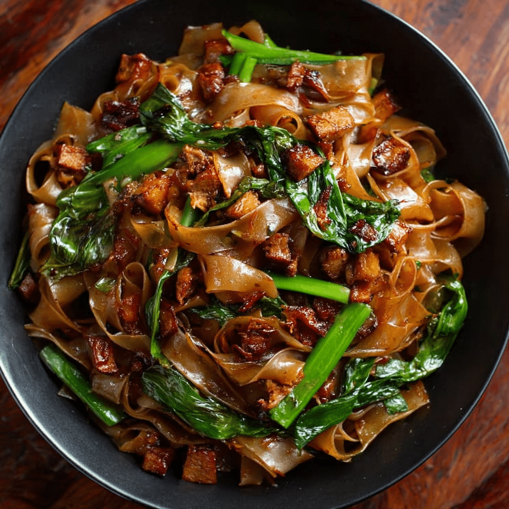Street Style Thai Drunken Noodles Recipe - Recipe Image