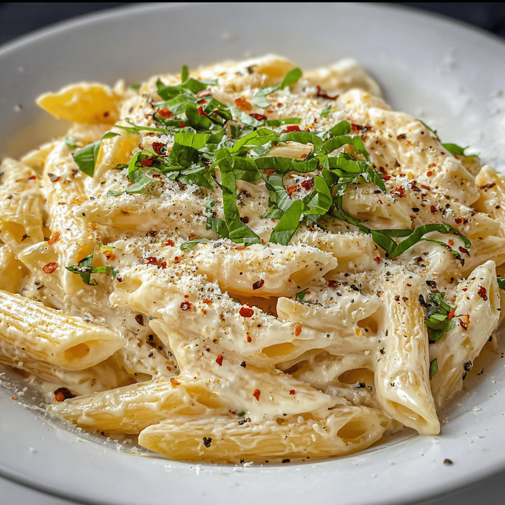 Creamy Chicken Garlic Parmesan Pasta Recipe - Recipe Image