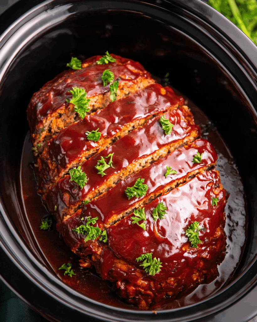 Crockpot Meatloaf with BBQ Sauce Recipe