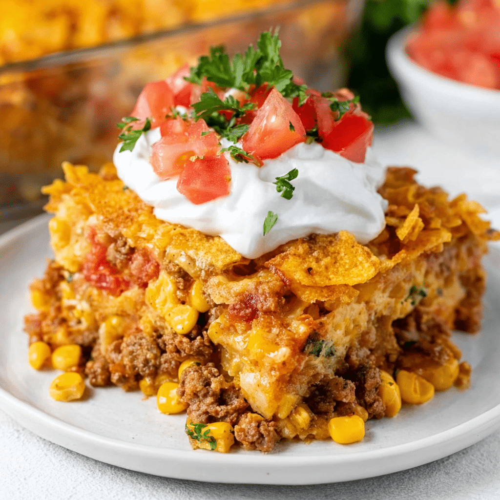 Taco Doritos Casserole Recipe - Recipe Image