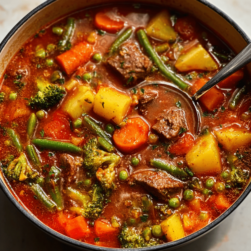 Hearty Vegetable Beef Soup Recipe - Recipe Image