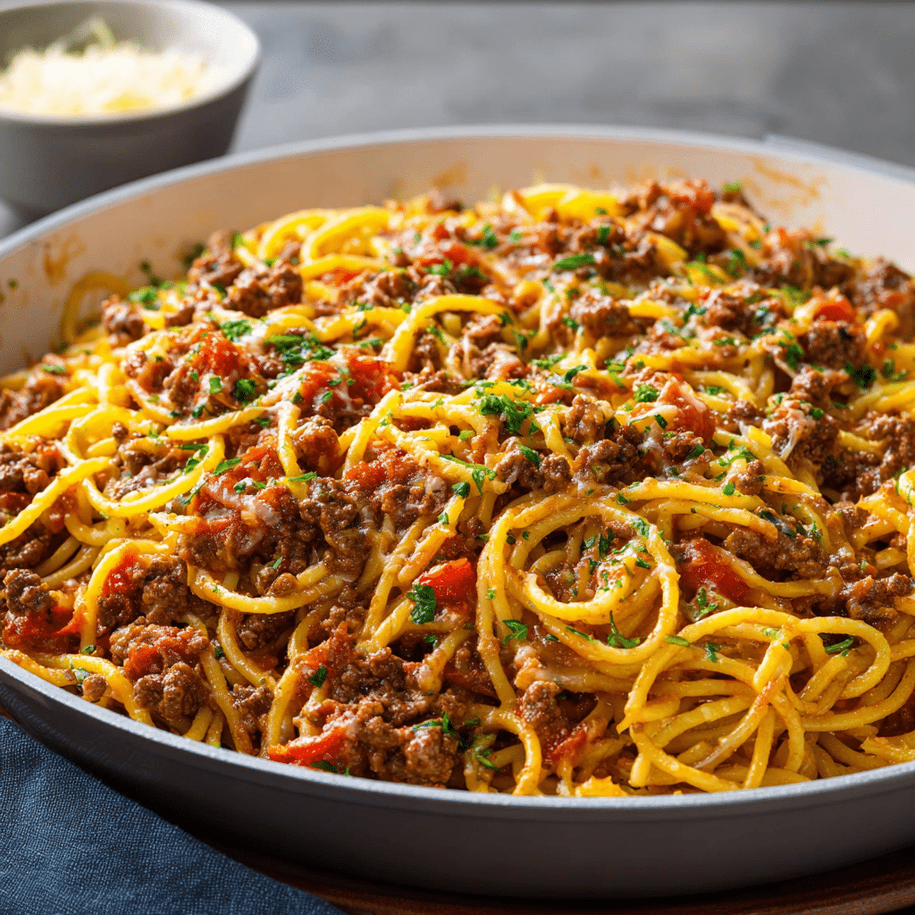 Crockpot Taco Spaghetti Recipe - Recipe Image