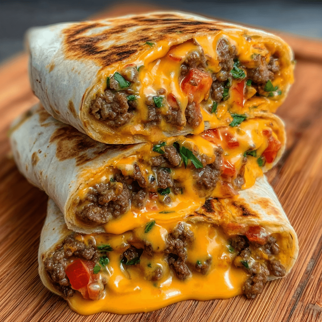 Nacho Cheese Beef Wrap Recipe - Recipe Image