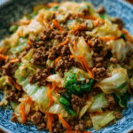 Healthy Chinese Ground Beef & Cabbage Stir Fry Recipe