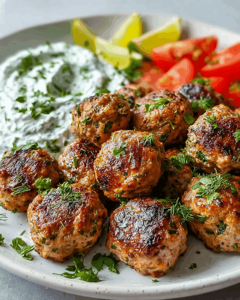 Greek Turkey Meatballs with Tzatziki Recipe
