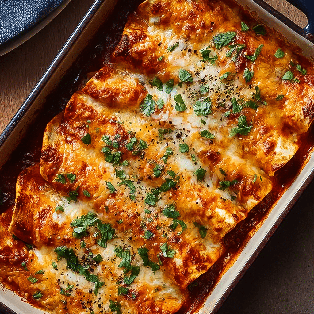 Easy Bean and Cheese Enchiladas Recipe - Recipe Image