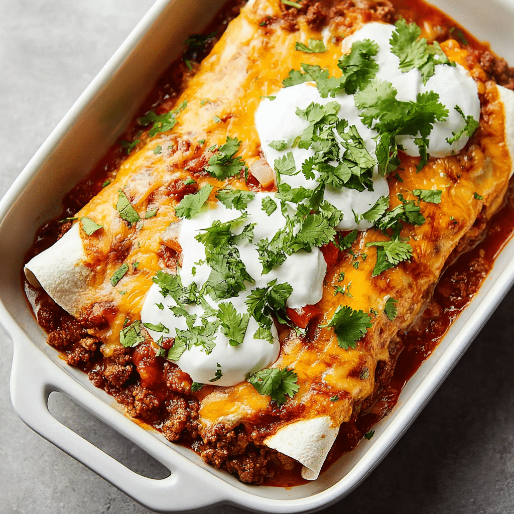 GROUND BEEF ENCHILADAS Recipe - Recipe Image