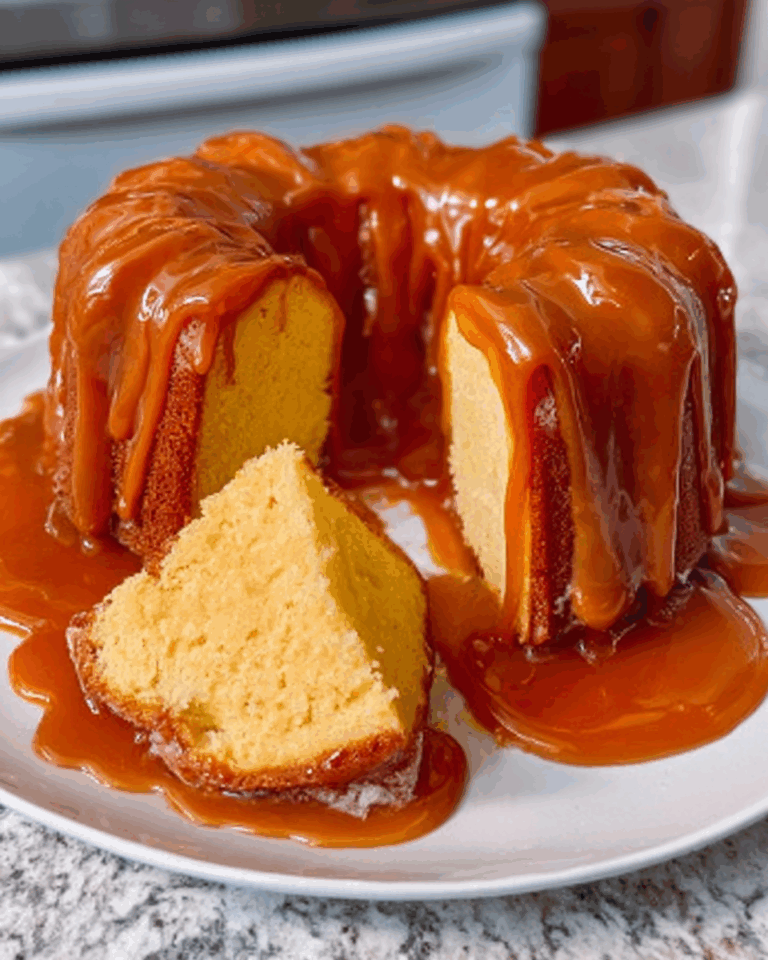 Caramel Cream Cheese Pound Cake Recipe