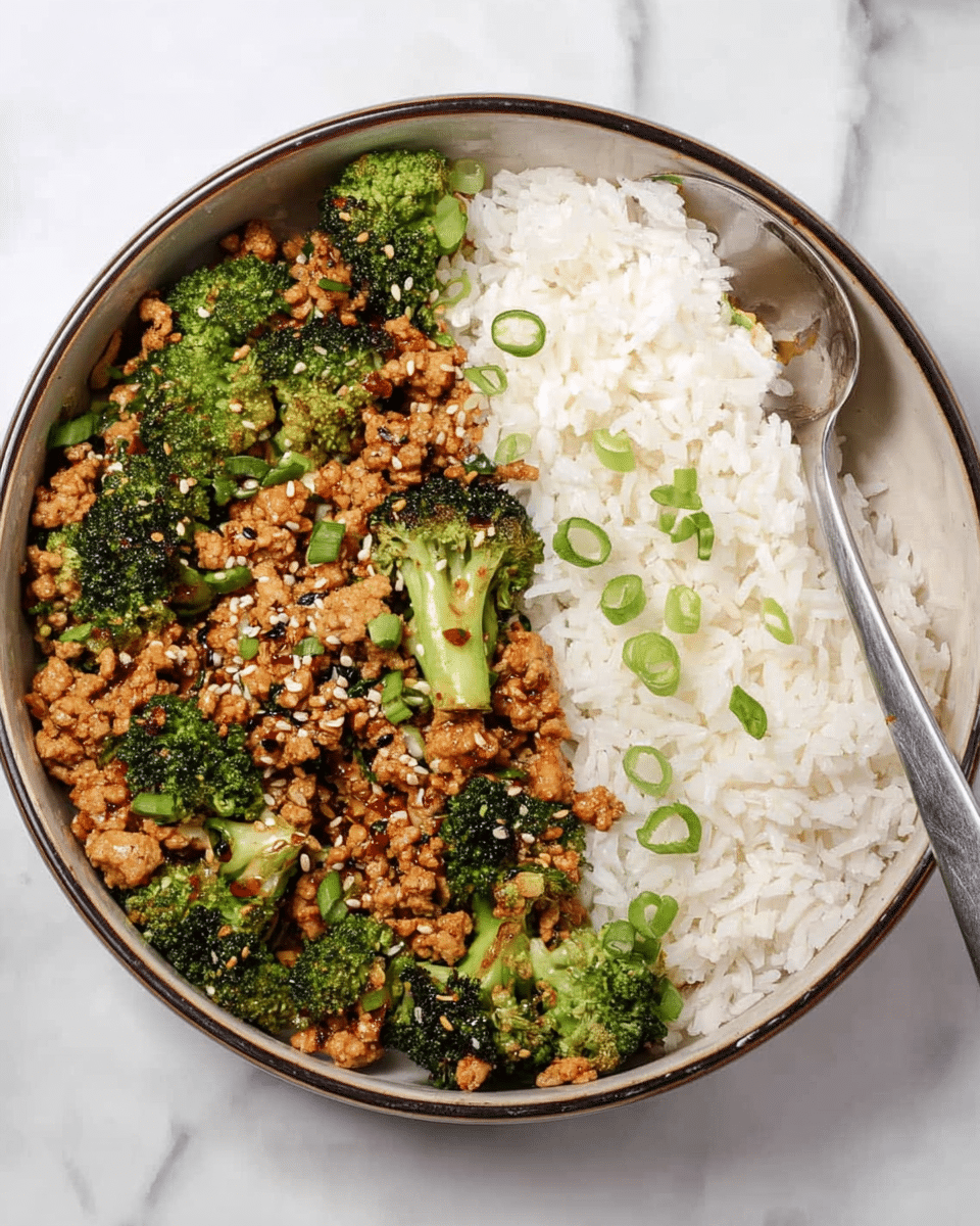 Honey Sriracha Ground Chicken and Broccoli Recipe
