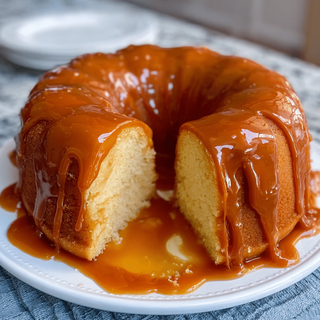 Caramel Cream Cheese Pound Cake Recipe - Recipe Image
