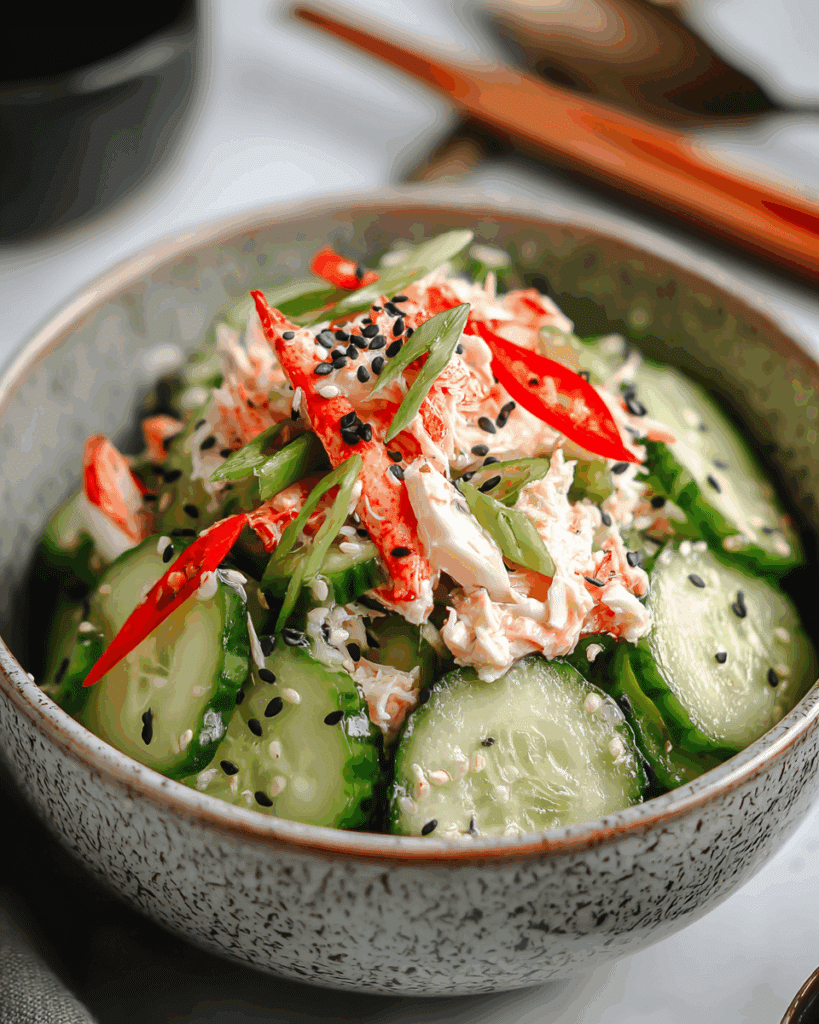 Easy California Roll Cucumber Salad Recipe