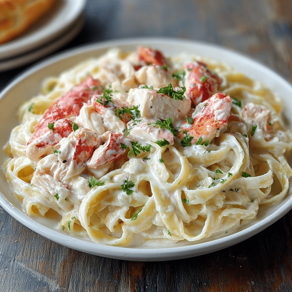 Crab Fettuccine Alfredo Recipe - Recipe Image
