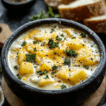 Cheddar Garlic Herb Potato Soup Recipe