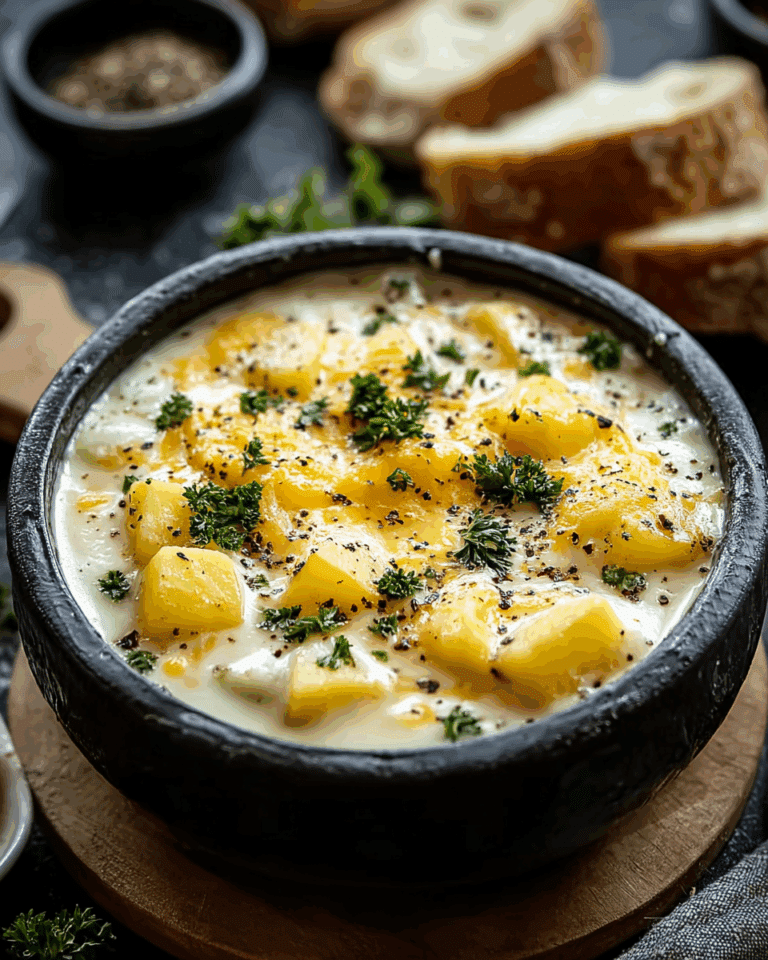 Cheddar Garlic Herb Potato Soup Recipe